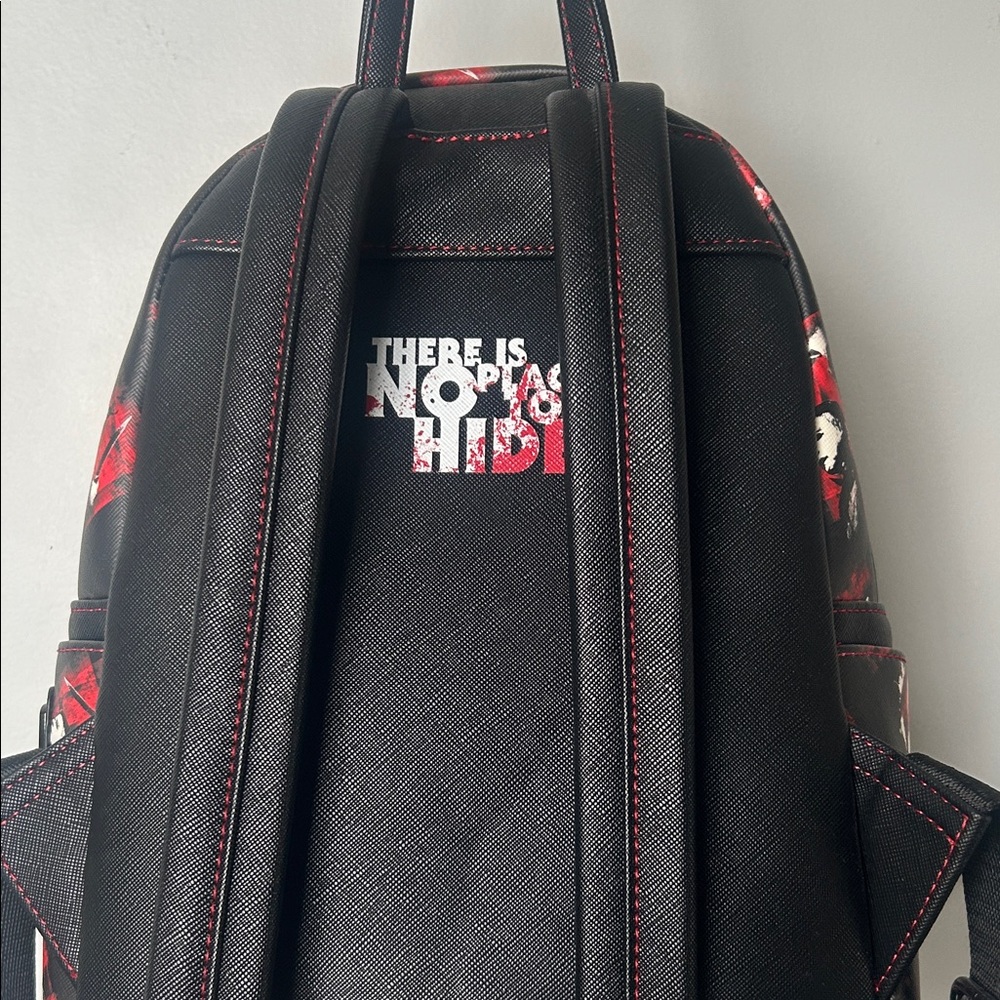 Loungefly Black and Orange Skull Backpack - Picture 2 of 3